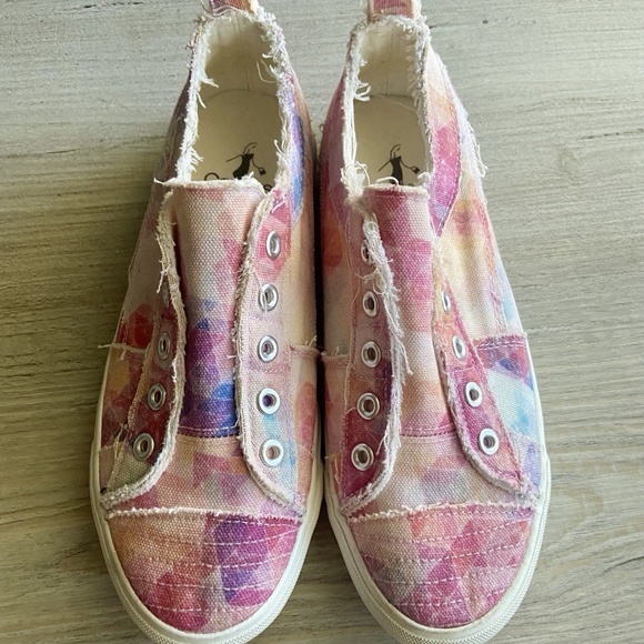 Corkys Babalu Slip on Canvas Sneaker Tie-dye Pink Women's Size 6 - Picture 2 of 8